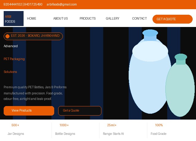 Arbi Foods website