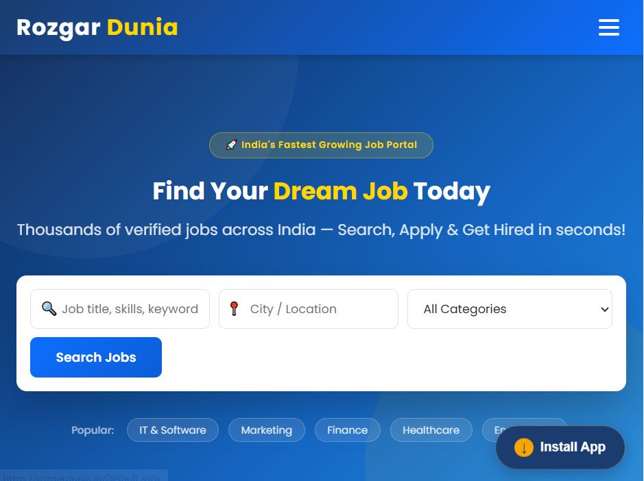Rozgar Dunia website