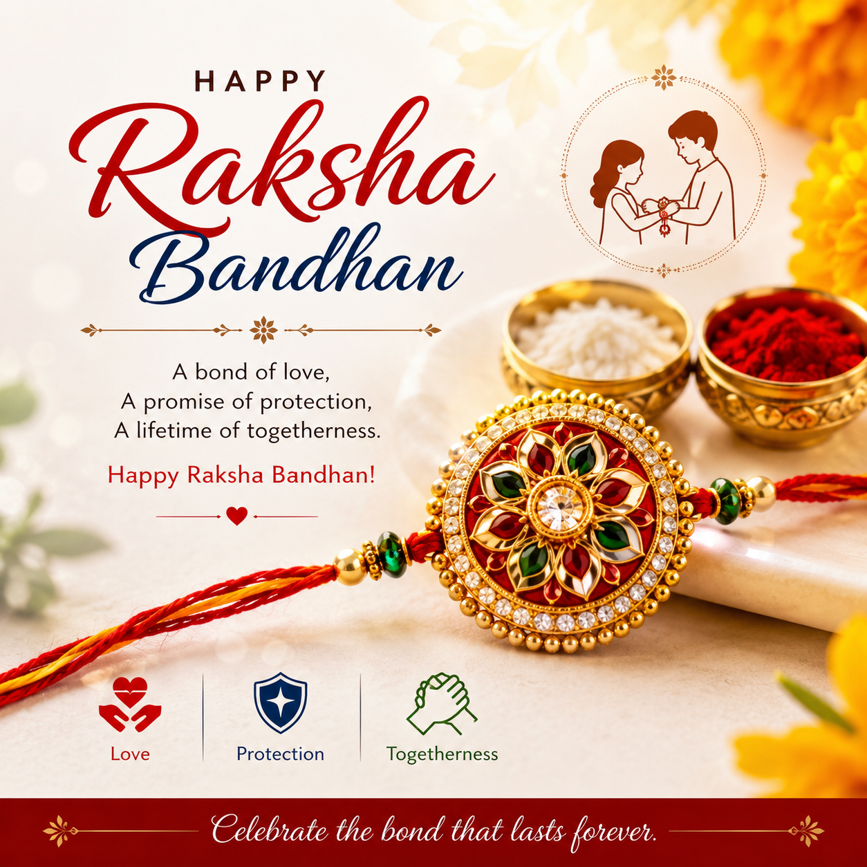 Rakhi thread - Happy Raksha Bandan